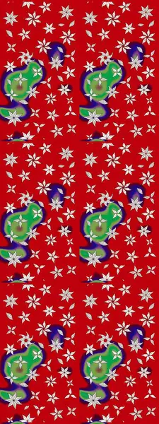 Suluboya, elle çizilmiş. Çiçekler kırmızı ve nötr. Raster hisseleri. Taslak arkaplan deseni.