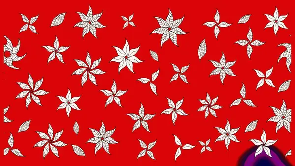 Raster illüstrasyonu. Düz Çiçek Elementleri Tasarımı. Renkli Bahar Teması eskiz kalıbı. Asya tekstil tarzında. Çiçek desenli çizim. Güzel kumaş deseni.