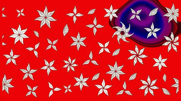 Düz Çiçek Elementleri Tasarımı. Çiçekli eskiz çizimi. Renkli Yaz Temalı eskiz kalıbı. Kırmızı ve nötr renkte çiçekler.