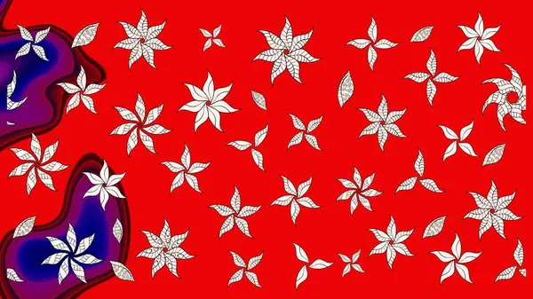 Millefleur 'lar. Tekstil, kumaş, kapaklar, duvar kağıtları, baskı, naylon, koleksiyon defteri, örgü, dekupaj için güzel bir eskiz. Küçük kırmızı ve nötr çiçeklerle oldukça eski bir besin torbası deseni..