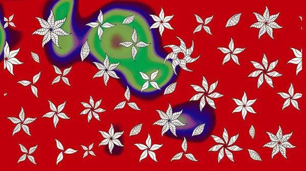 Eskiz arkaplan modeli. Çiçekler kırmızı ve nötr. Suluboya, elle çizilmiş. Raster stoku.