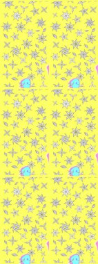 Çizim çiçek deseni duvar kağıdı, web sitesi arka planı, ambalaj kağıdı, davetiye, broşür, afiş veya web sitesi için kullanılabilir. El çizimi Raster çizimi. Parlak elementlerin.