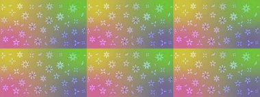 Tarafsız ve yeşil renkler üzerine çiçek desenli çizimler, el yapımı papatyalar, papatyalar. Tekrarlanan çiçek arkaplanı, zarif nötr ve yeşil çiçek duvar kağıdı.