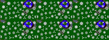 Çiçeksel elementlerle süslenmiş zarif raster dokusu. Küçük çiçekte hoş bir çiçek deseni var. Parlak çiçekli yeşil ve nötr renkler üzerine soyut çizim deseni.