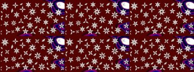 Kırmızı ve nötr renklerde çiçekler. Raster illüstrasyonunda çiçek deseni çizimi.