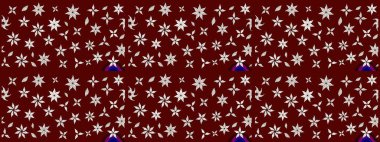 Düz Çiçek Elementleri Tasarımı. Chichi 'nin kumaş kalıbını çiz. Raster illüstrasyonu. Çiçek deseni. Renkli Bahar Teması çizim şablonu.