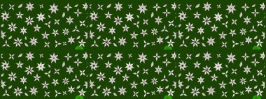 Raster illüstrasyonundaki çiçek desenli çizim. Yeşil ve nötr renkte çiçekler.