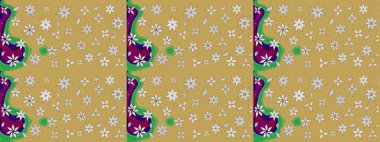 Düz Çiçek Elementleri Tasarımı. Renkli Bahar Teması eskiz kalıbı. Sarı ve nötr renklerde çiçekler. Sevimli çiçek raster deseni.