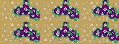 Çiçek izi. Suluboya çizim kalıbı. Çiçekler suluboya stilinde sarı ve nötr renklerde.