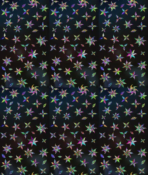 Renkli Bahar Teması eskiz kalıbı. Raster illüstrasyonundaki çiçek desenli çizim. Düz Çiçek Elementleri Tasarımı. Gri renkli çiçekler.