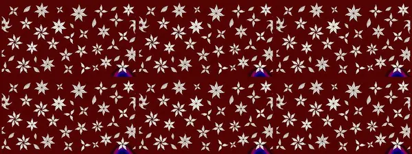 Düz Çiçek Elementleri Tasarımı. Chichi 'nin kumaş kalıbını çiz. Raster illüstrasyonu. Çiçek deseni. Renkli Bahar Teması çizim şablonu.