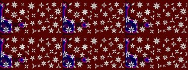 Raster düz çiçek çizim deseni. Hediye ambalaj kağıdı, tebrik kartları, posterler ve pankart tasarımı. Kırmızı renkte çiçekler.