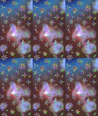 Çiçekli çiçek deseni, suluboya. Raster deseni. Küçük çiçekte güzel bir çiçek deseni..