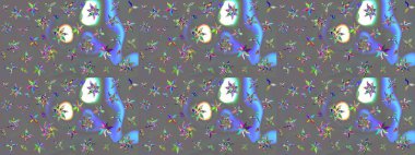 Raster düz çiçek çizim deseni. Gri renkli çiçekler. Tasarım hediye paketi, tebrik kartları, posterler ve afiş tasarımı.