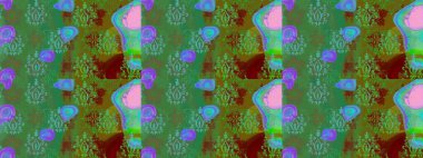 Eskiz arkaplan modeli. Raster - stok. Suluboya, elle çizilmiş. Vadinin çiçekleri yeşil ve kahverengi renklerde.