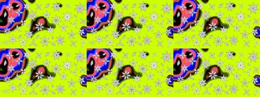 Çiçekli yaz çiçekleri. Küçük çiçekte güzel bir desen. Küçük renkli çiçekler. Robot resim. Motley illüstrasyonu. Moda baskıları için zarif bir şablon.