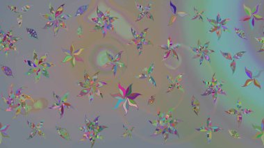 Çiçekli güzel suluboya desen. Gri ve nötr renklerde. Raster illüstrasyonu.