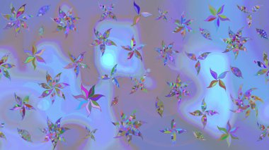 Moda arka planında parlak buketler. Raster illüstrasyonu. Eski usul küçük çiçekli şirin bir eskiz deseni. Kumaş, duvar kâğıdı ve kağıda yazdırmak için gelişen arkaplan.