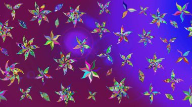 Klasik taslak çizimi. Raster Yumuşak kumaş deseni. Raster çiçek izi. Çiçek moru ve menekşe çizim deseni.