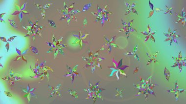 Güzel kumaş deseni. Raster illüstrasyonu. Zentangle soyut çiçekleri. Karalama çiçeği. Renkli Bahar Teması eskiz kalıbı. Düz Çiçek Elementleri Tasarımı.