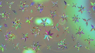 Küçük çiçekte güzel bir çiçek deseni var. Çiçekli çiçek deseni, suluboya. Raster deseni.