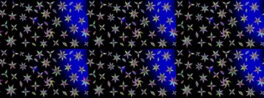 Siyah renkli çiçekler. Düz Çiçek Elementleri Tasarımı. Renkli Bahar Teması eskiz kalıbı. Güzel çiçek deseni..