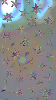 Eskiz arkaplan modeli. Raster hisseleri. Suluboya, elle çizilmiş. Gri ve bej çiçekleri.