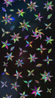 Gri ve mavi renkte çiçekler. Gömlek, arka plan modelini çiz. Tropik çiçekler.