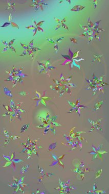 Şirin çiçekli, desenli, gri ve bej renkli bir eskiz deseni. Tekstil için suluboya eskiz deseni. El çizimi çiçek çizimi deseni (fayans)).