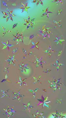 Raster çiçek desenli çiçek deseni, yapraklar, dekoratif elementler, sıçrama, lekeler, el çizimi kontur çizgileri ve Doodle çizim stili, grafik raster çizim çizimi.