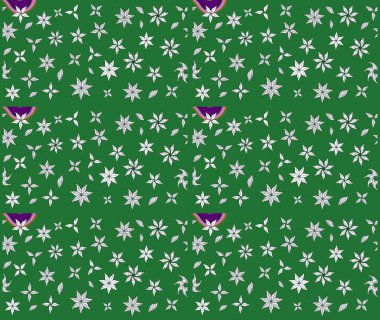Sabıka fotoğraflarında, bebek kıyafetlerinde, duvar kâğıtlarında, paket kutularında falan kullanılabilir. Raster. Zarif, parlak ve eskiz yeşil çiçek deseni tasarımı.