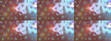 Kahverengi çiçekli eskiz deseni, suluboya çiçek deseni, sevimli çiçek, duvar kağıdı, kart veya kumaş için fayanslı. Raster - stok.