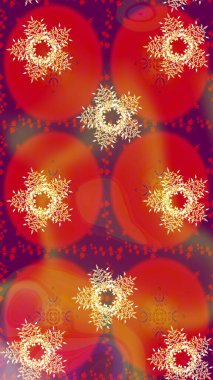 Renk arka plan üzerinde izole soyut kar taneleri ile düz tasarım. Raster kar taneleri arka plan. Snowflakes desen. Kar tanesi renkli desen. Raster illüstrasyon.