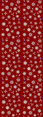 Şirin çiçekler. Çizgi çizimi kalıbı. Raster Moda kumaş deseni.