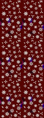 Şirin çiçek elementleri. Kırmızı ve nötr renklerde çiçekler. Robot resim. Raster illüstrasyonu.