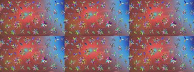 Özgürlük stili Millefleur 'lar. Taşralı şıklığı. Küçük yabani çiçeklerdeki halk modelini çiz. Tekstil, duvar kağıdı, kapaklar, yüzey, baskı, hediye paketi, hatıra defteri, dekupaj için çiçek çayırı arka planı.