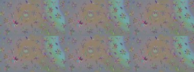 Karalama çiçekleri çizim kalıbı. Sanat ilham verici ve bej renkli çiçekler ve arkasında iz bırakıyor. Gri ve bej el çizimi desen. Raster deseni.