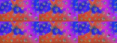 Mor renkli çiçekler. Düz Çiçek Elementleri Tasarımı. Güzel çiçek deseni. Renkli Bahar Teması çizim şablonu.