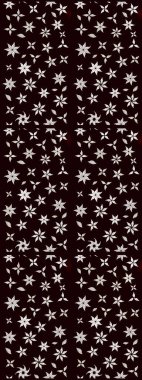 Siyah renkli çiçekler. Raster illüstrasyonu. Robot resim. Şirin çiçek elementleri..