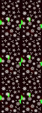 Küçük çiçekteki sevimli çiçek deseni. Siyah renkte çiçekler.