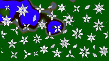 Yeşil çiçekli eskiz deseni, suluboya çiçek deseni, sevimli çiçek, duvar kağıdı, kart veya kumaş için fayanslı. Raster - stok.