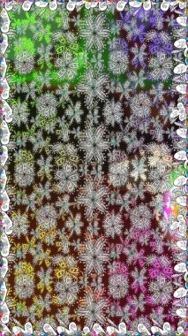 Çiçek desenli raster, gri çizgi grafik desenli soyut raster arkaplan. Modern stil dokusu.