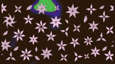 Raster illüstrasyonu. Çizim kalıbı. Organik motif arka planı. Ultraviyole kumaş deseni.