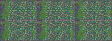 Kelebek. Mavi ve yeşil arka planda izole edilmiş web tasarımı için renk çizgisi raster seti. Kusursuz..