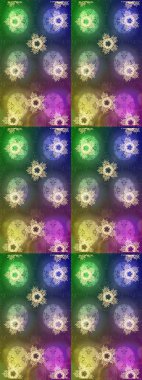 Raster illüstrasyonu. Kar taneli desen. Raster Noel soyut renkli arkaplan ve düşen kar tanesi..