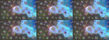 Şirin çiçekler. Çizgi çizimi kalıbı. Raster Moda kumaş deseni.