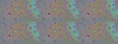 Küçük çiçekteki sevimli çiçek deseni. Gri ve bej renkli çiçekler.