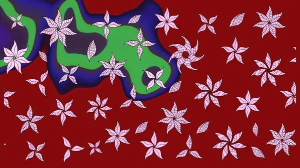 Çiçekli el çizimi çizimi deseni. Modern gelişim kırmızı raster arka plan duvar kağıdı çizimi klasik çizgili iz sürme desenli çiçekler, çiçekli süsler.