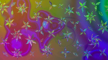 Mor renkli çiçekler. Elle boyanmış suluboya resim çizimi çiçekler ve bitkiler.