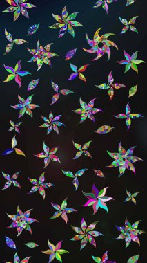 Küçük çiçekteki sevimli çiçek deseni. Raster illüstrasyonu. Çizim.